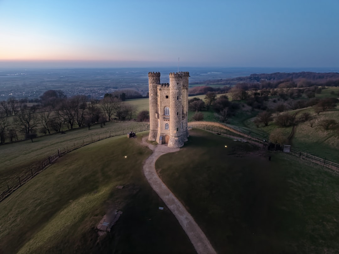Broadway Tower at sunset in the Cotswolds